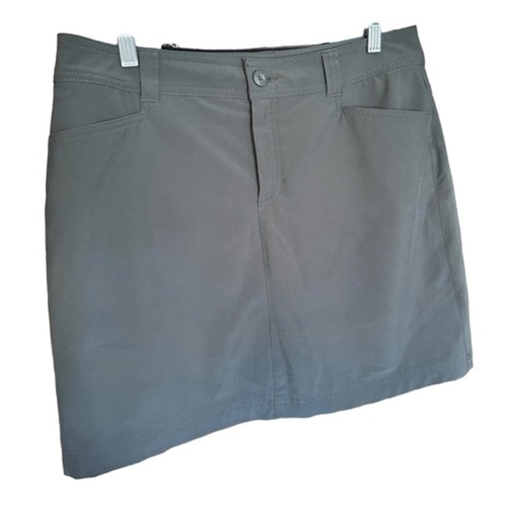 Eddie Bauer Womens Skort Skirt Shorts Gray Outdoor Casual Golf Travel Size